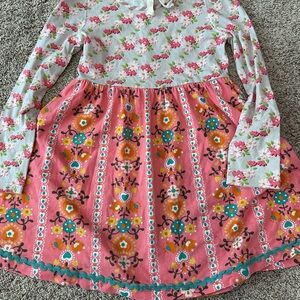Matilda Jane Floral Pink and White Kids Dress